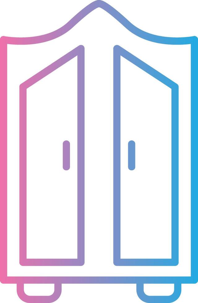 Wardrobe Line Gradient Icon Design vector