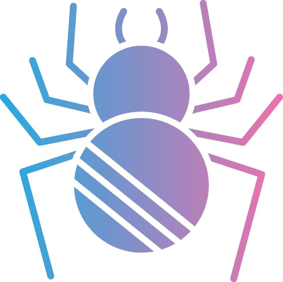 Spider Glyph Gradient Icon Design vector