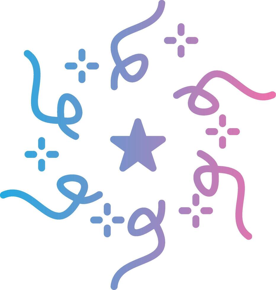 Firework Glyph Gradient Icon Design vector