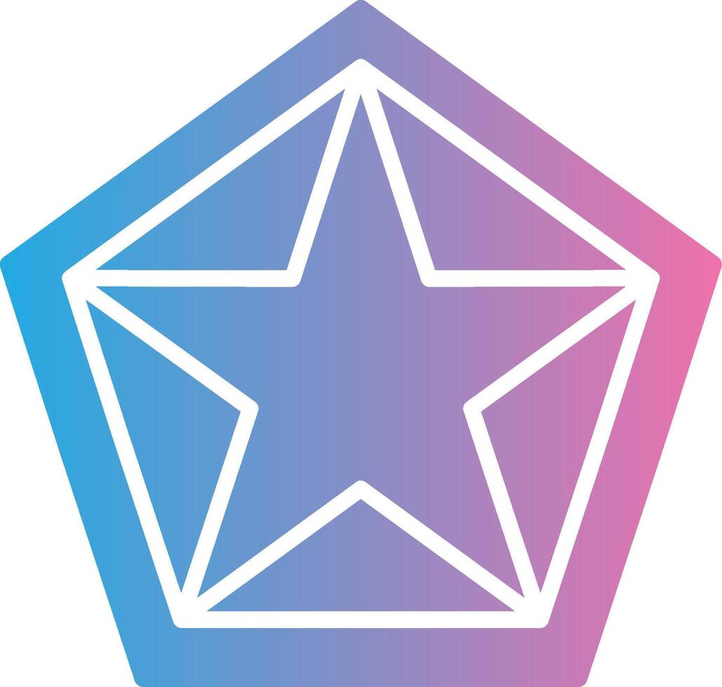 Star Pentagon Glyph Gradient Icon Design vector