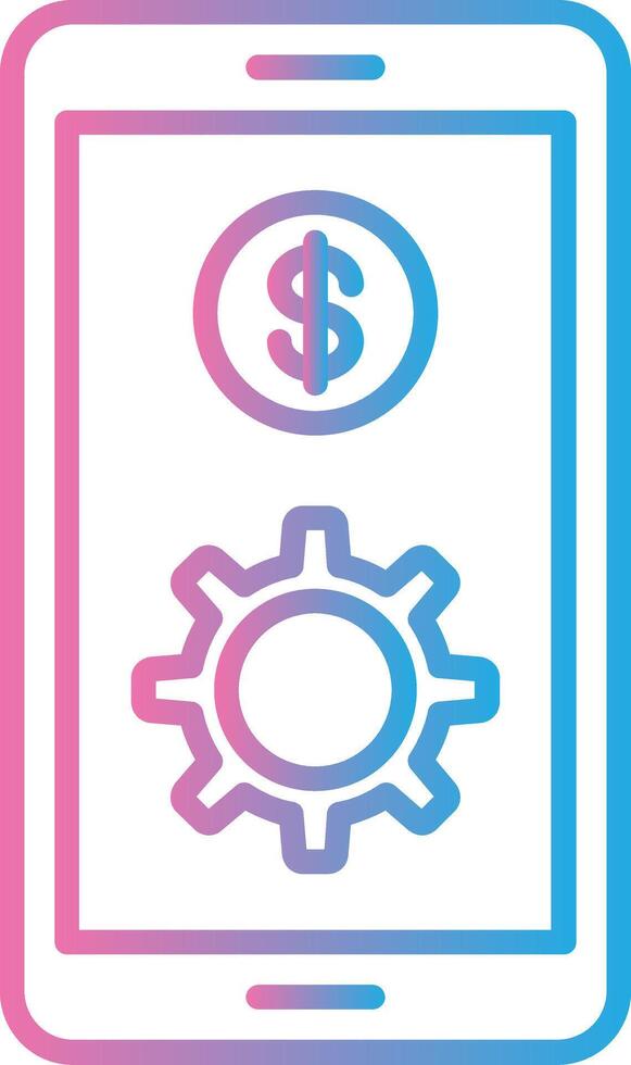 Smartphone Line Gradient Icon Design vector