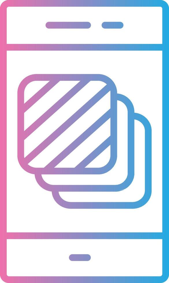 Layers Line Gradient Icon Design vector