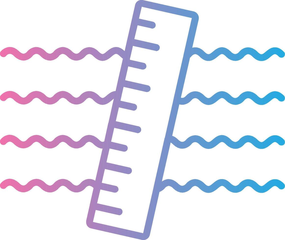 Ruler Line Gradient Icon Design vector