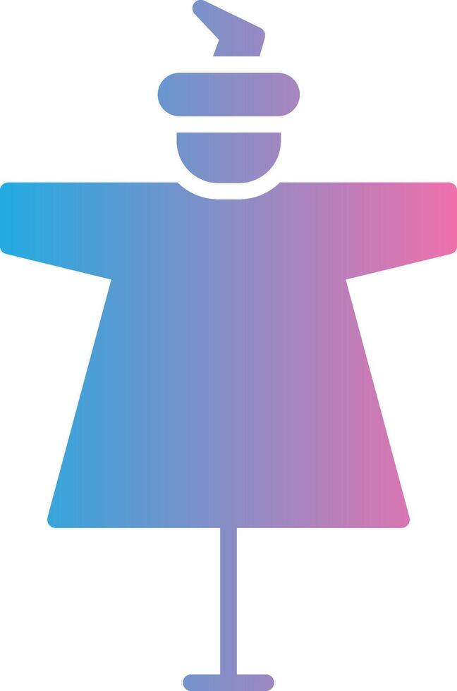 Scarecrow Glyph Gradient Icon Design vector