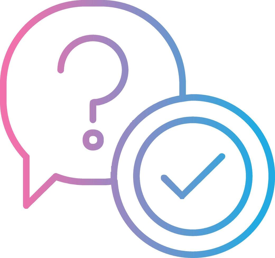 Question Line Gradient Icon Design vector