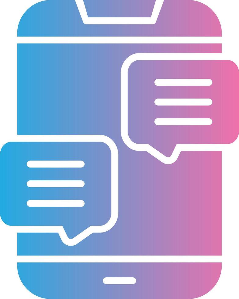 Chat Glyph Gradient Icon Design vector