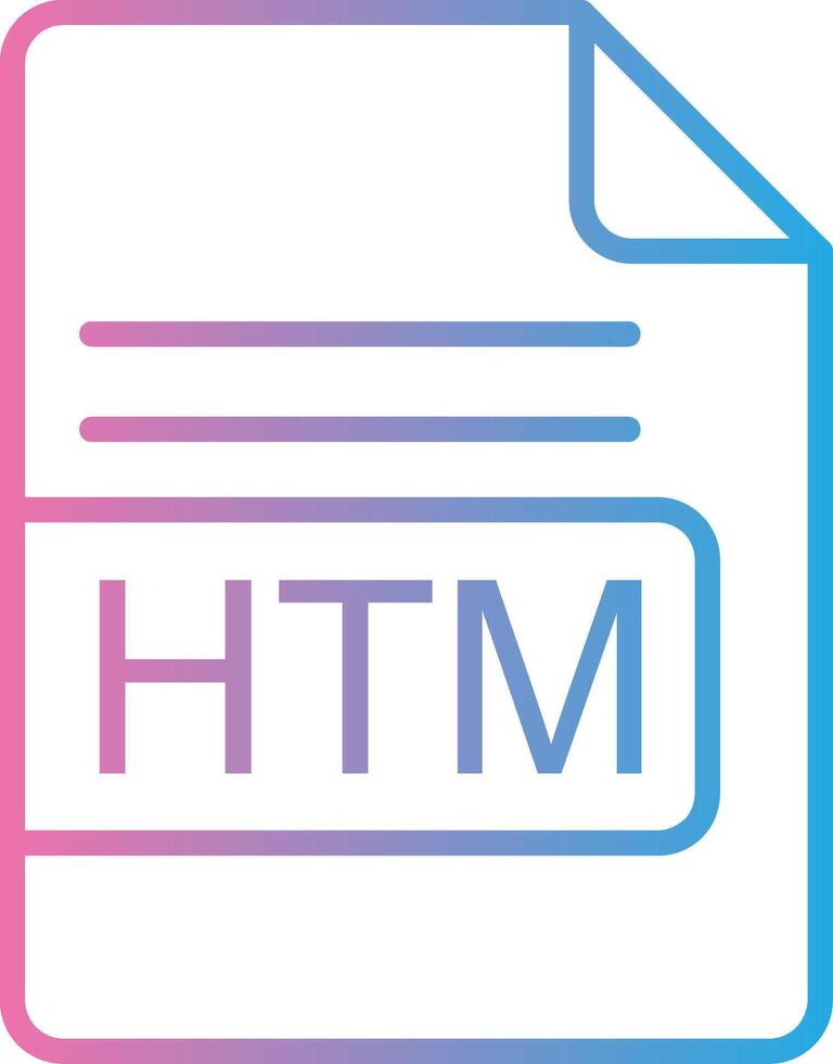 htm archivo formato línea degradado icono diseño vector