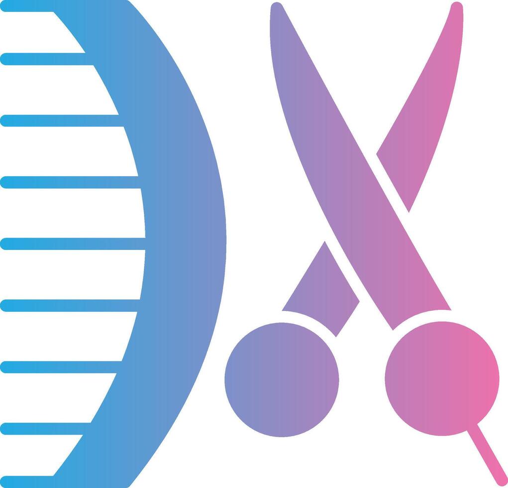 Barbershop Glyph Gradient Icon Design vector