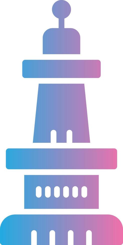 Monument Glyph Gradient Icon Design vector
