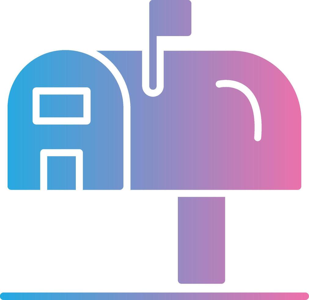 Mailbox Glyph Gradient Icon Design vector