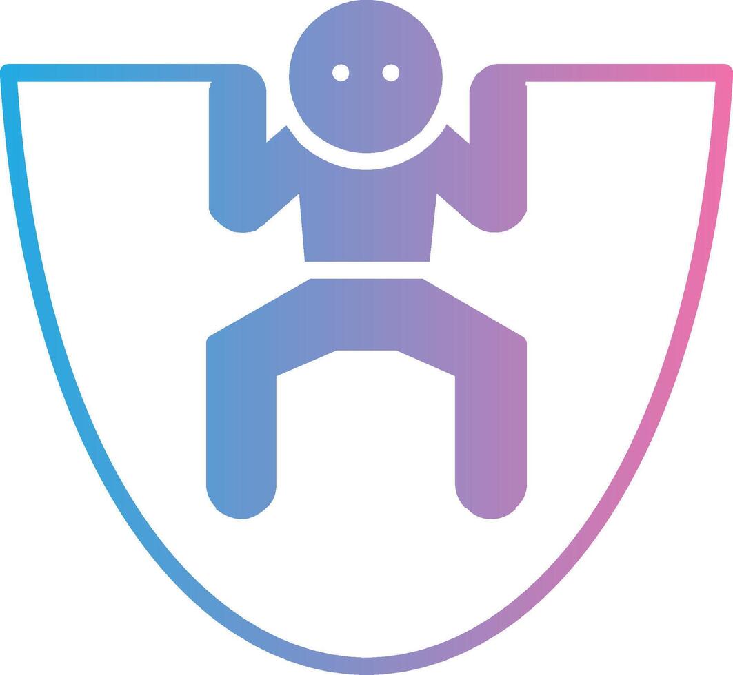 Skipping Glyph Gradient Icon Design vector