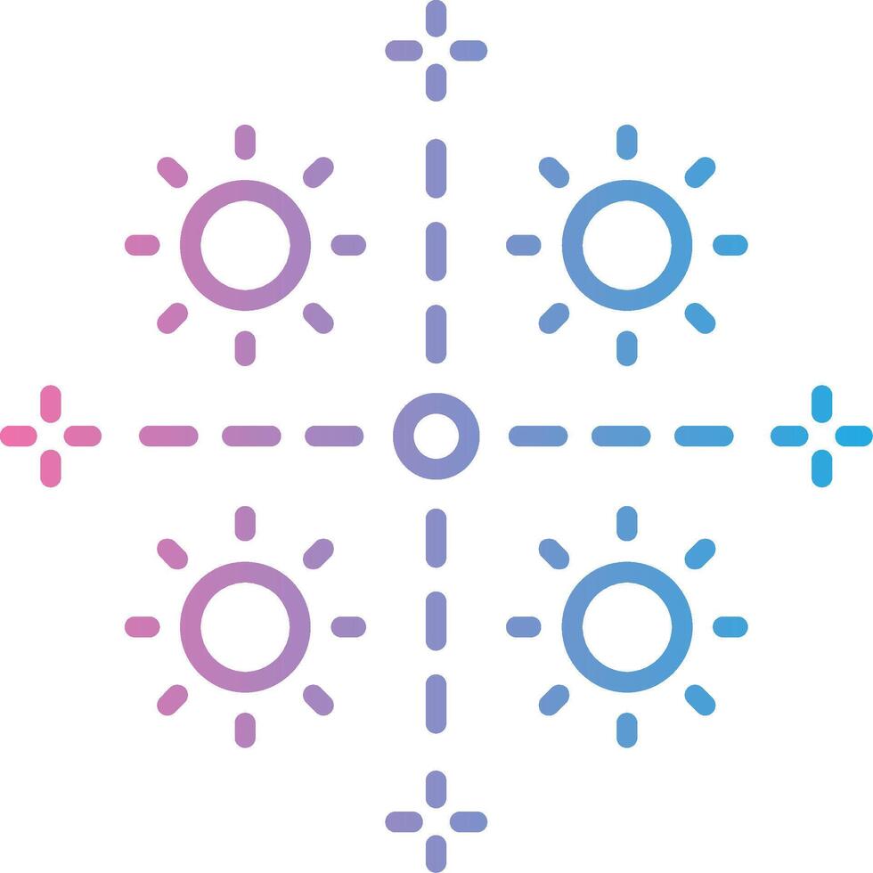 Firework Line Gradient Icon Design vector