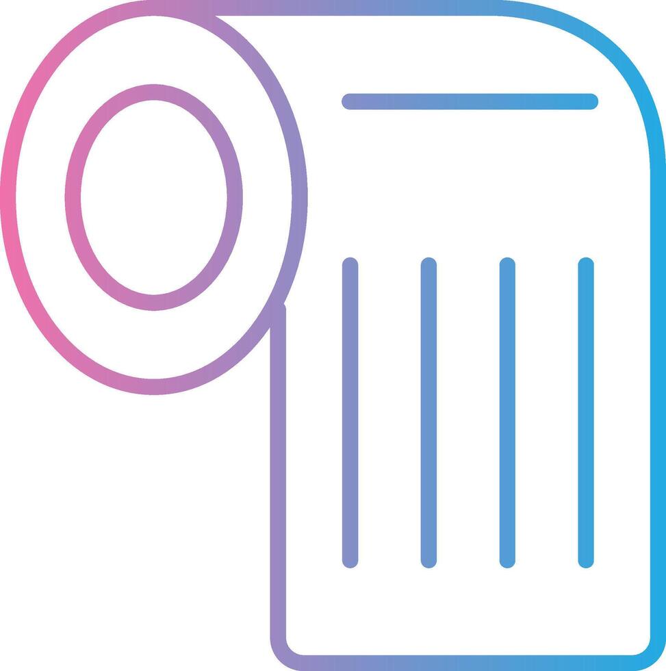 Toilet Paper Line Gradient Icon Design vector