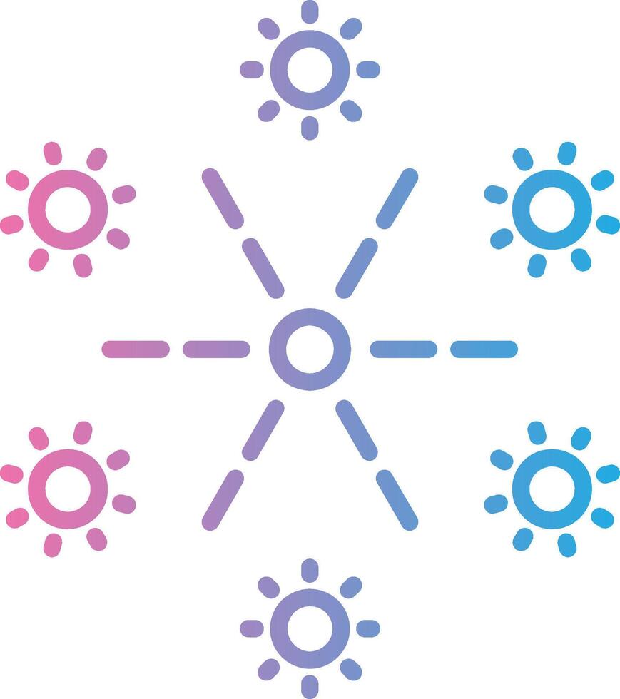 Sparkle Line Gradient Icon Design vector