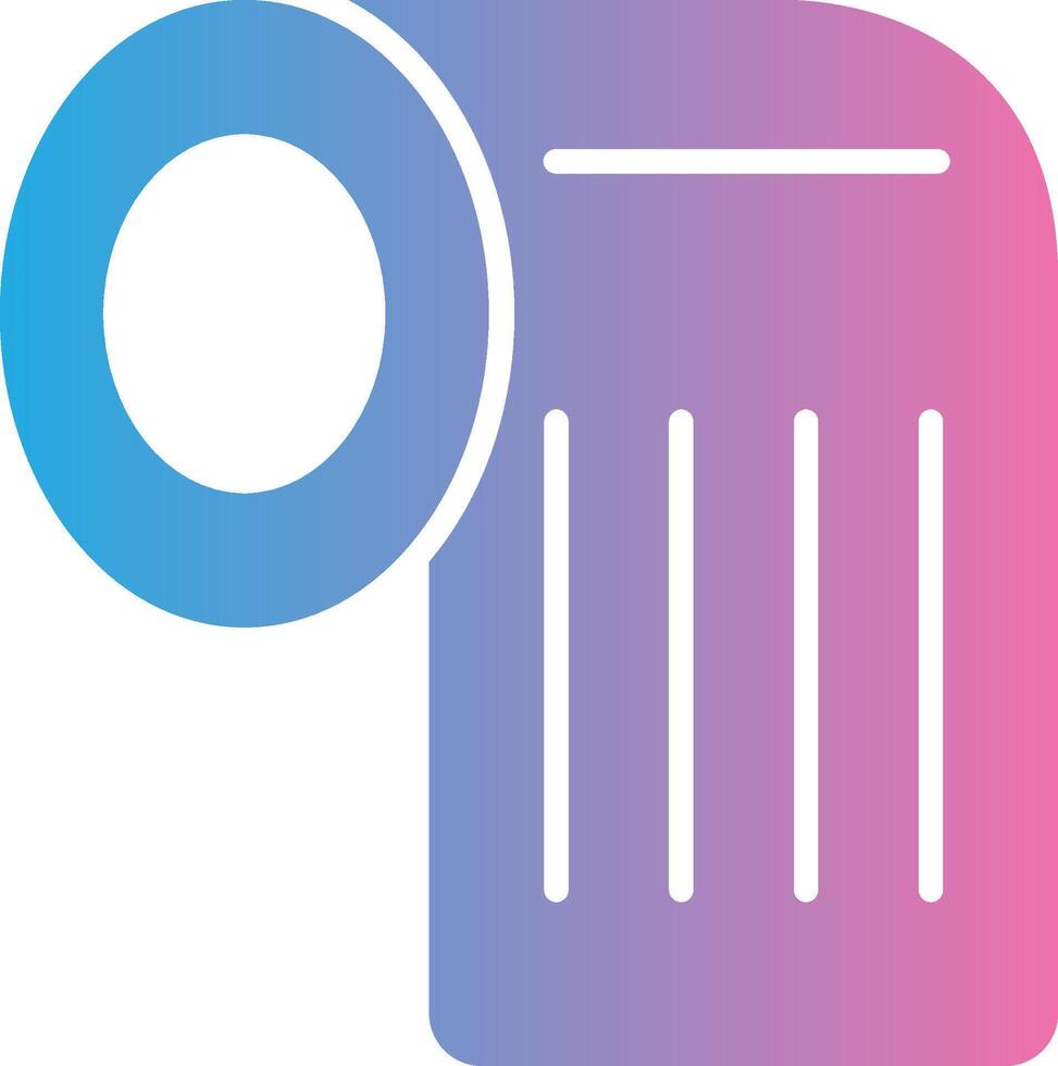 Toilet Paper Glyph Gradient Icon Design vector