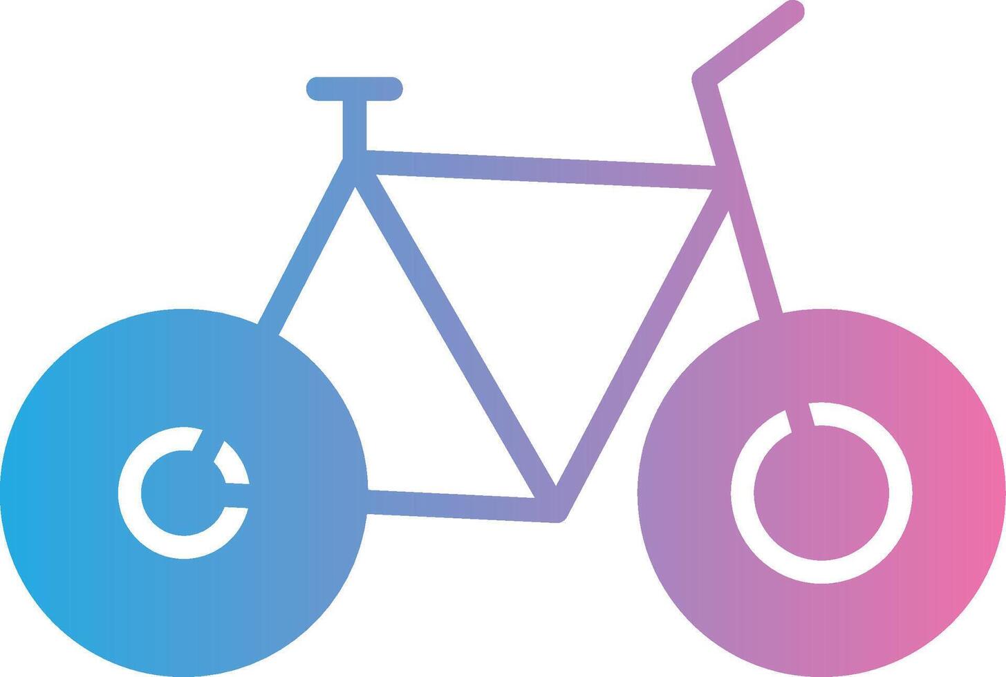 bicicleta glifo degradado icono diseño vector