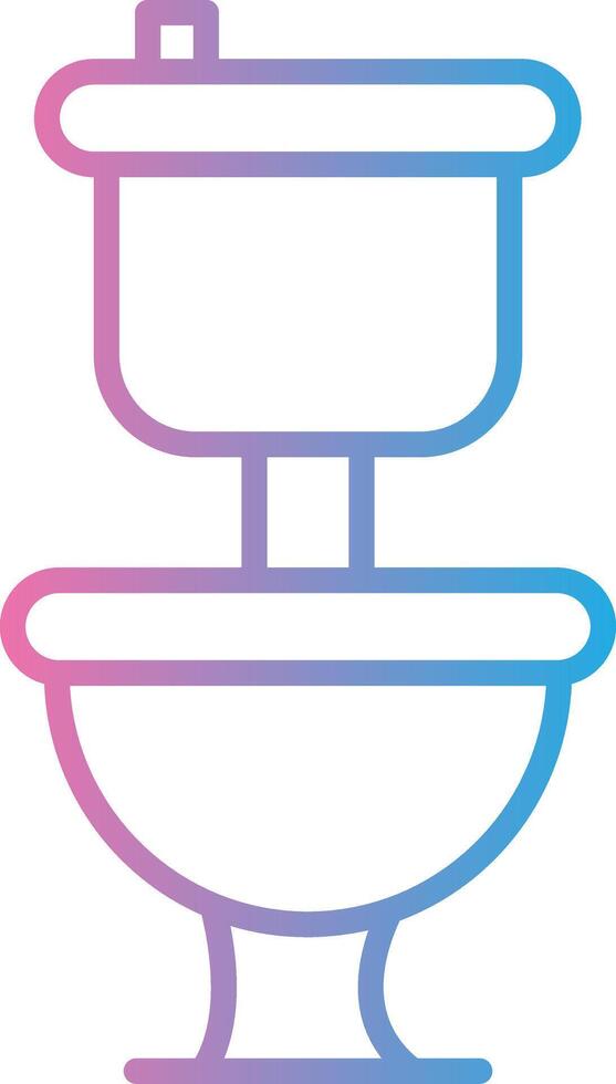 Toilet Line Gradient Icon Design vector