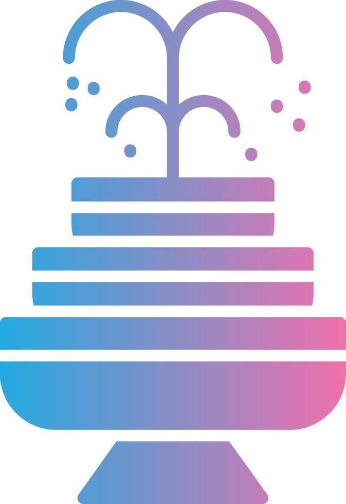 Fountain Glyph Gradient Icon Design vector