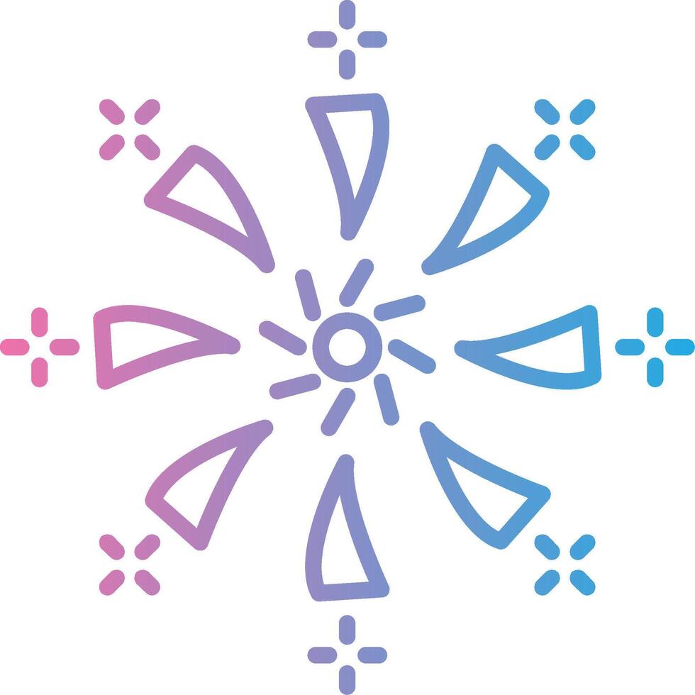 Firework Line Gradient Icon Design vector
