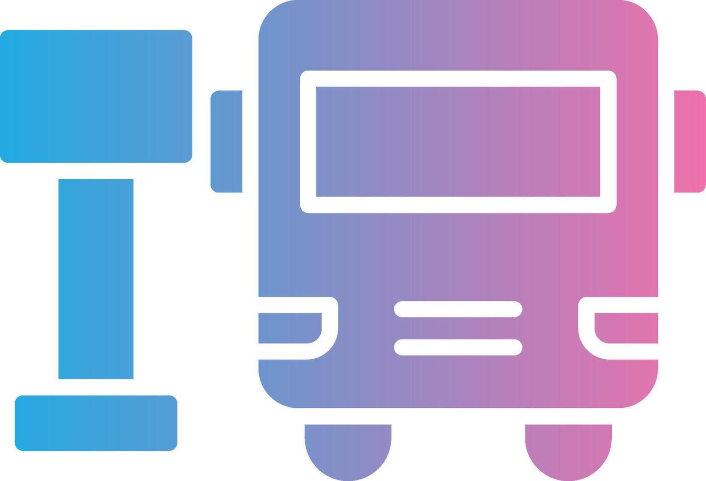 Bus Station Glyph Gradient Icon Design vector