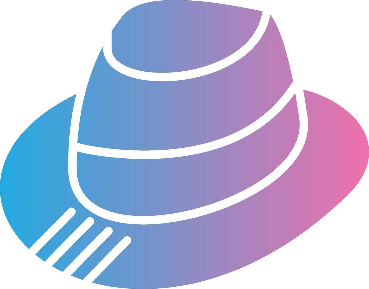 Fedora Glyph Gradient Icon Design vector