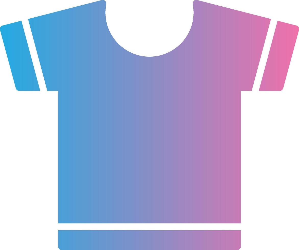 t camisa glifo degradado icono diseño vector