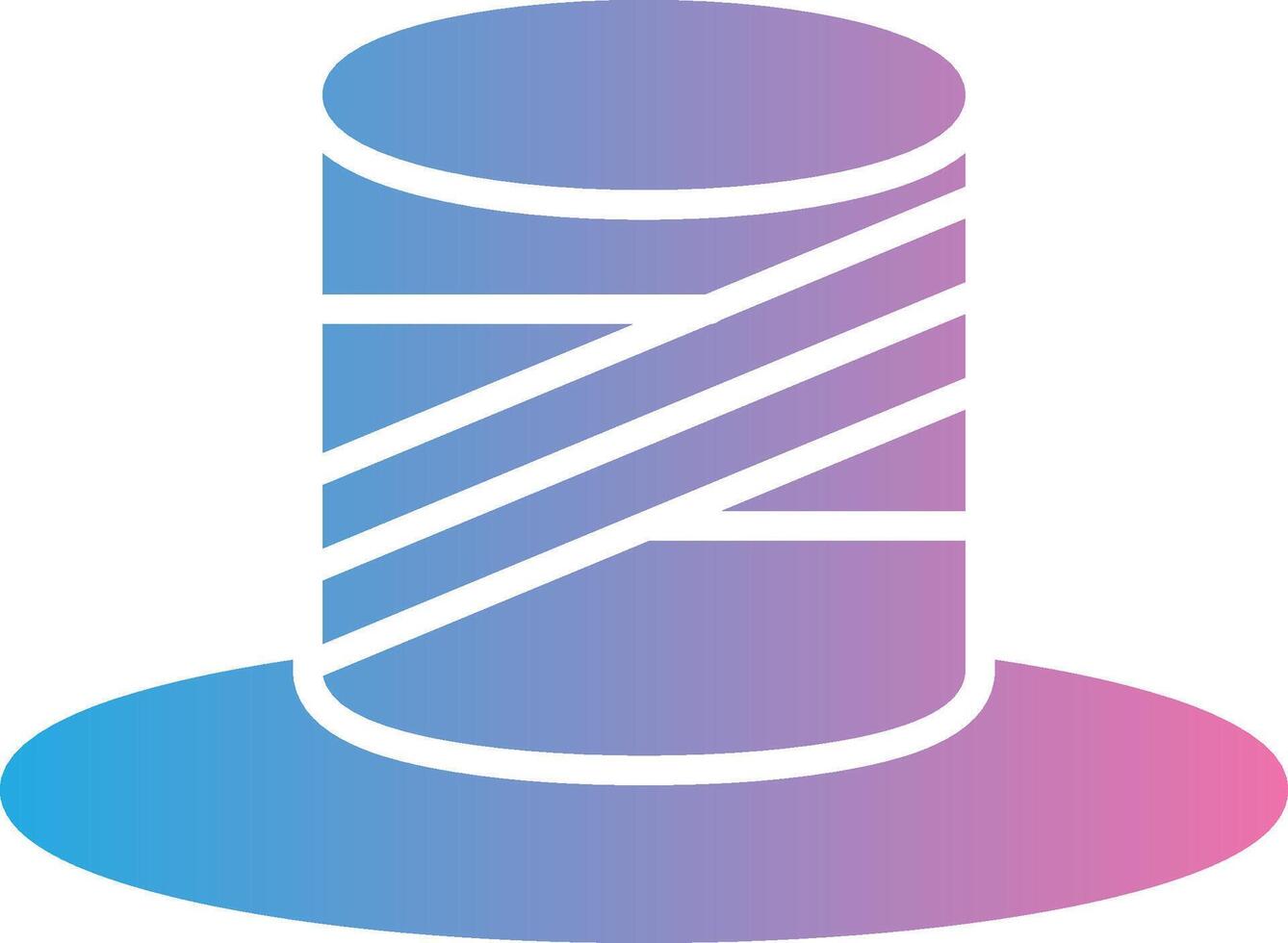 Top Hat Glyph Gradient Icon Design vector