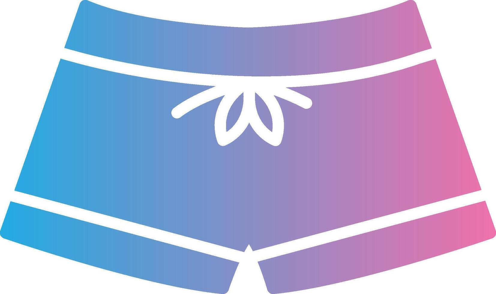 Swim Shorts Glyph Gradient Icon Design vector