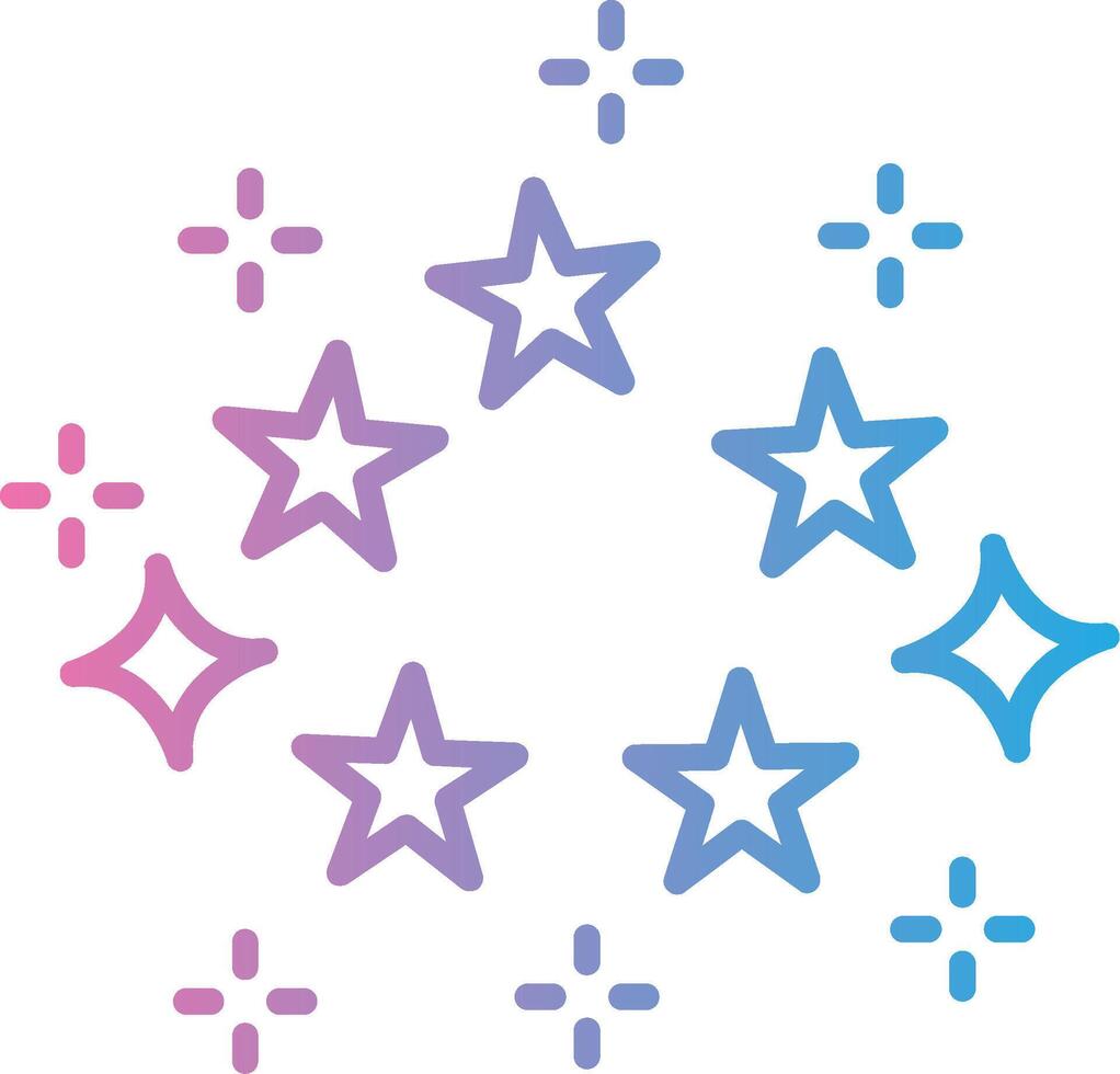Stars Line Gradient Icon Design vector