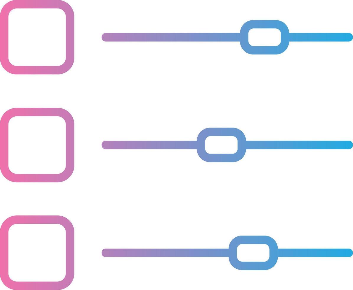 Sliders Line Gradient Icon Design vector