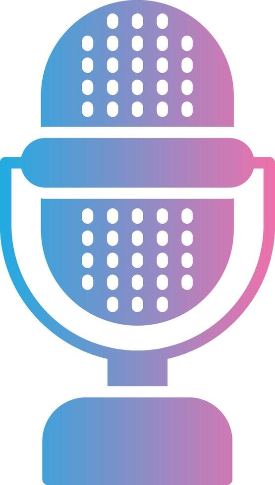 Microphone Glyph Gradient Icon Design vector