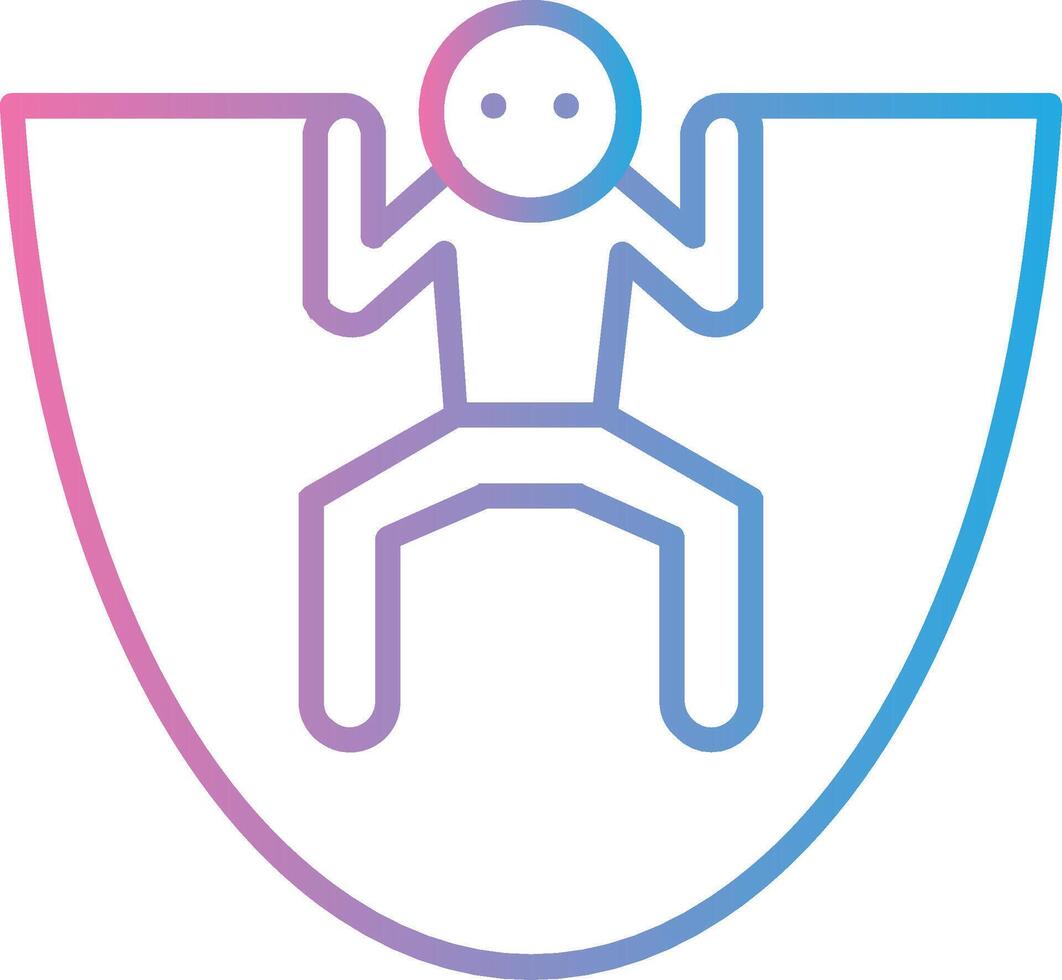 Skipping Line Gradient Icon Design vector