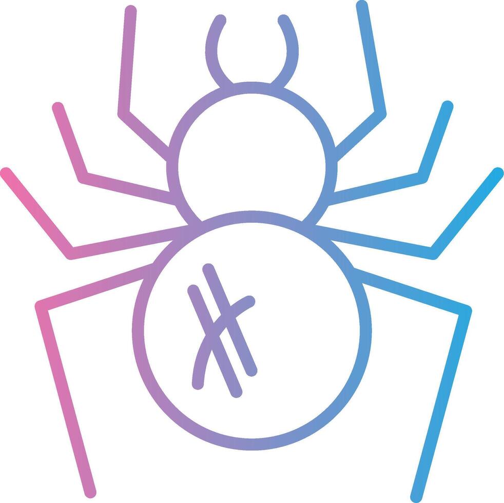 Spider Line Gradient Icon Design vector