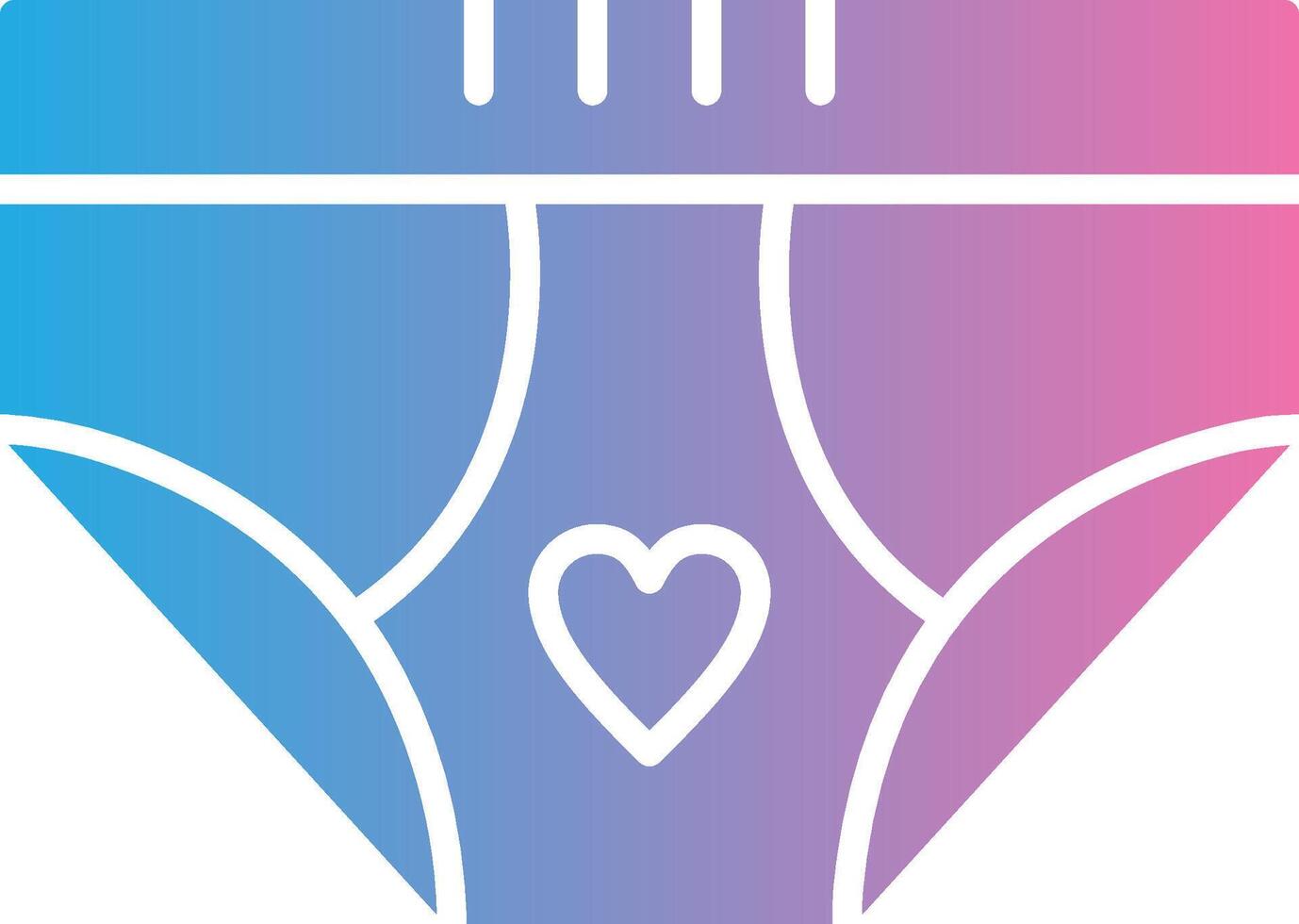 Underwear Glyph Gradient Icon Design vector