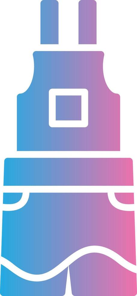 Dungarees Glyph Gradient Icon Design vector