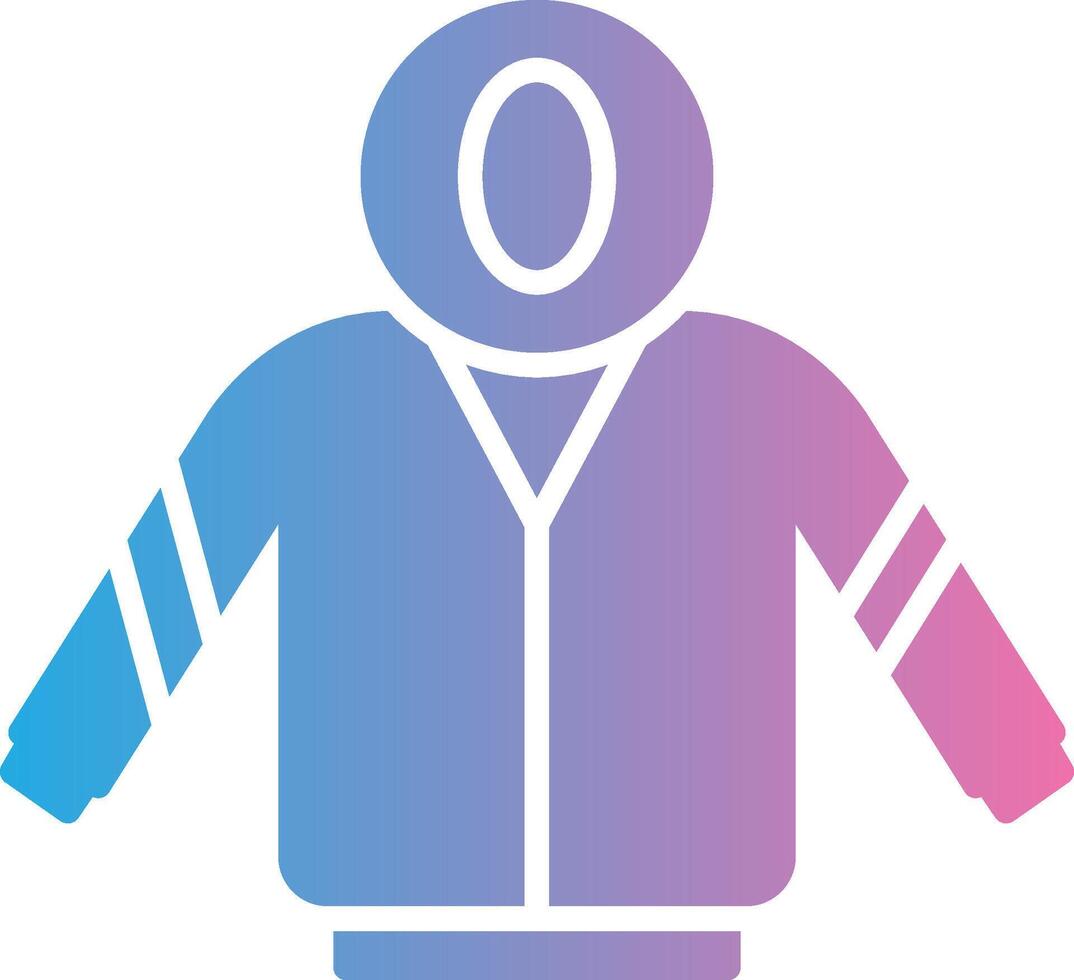 Hoodie Glyph Gradient Icon Design vector