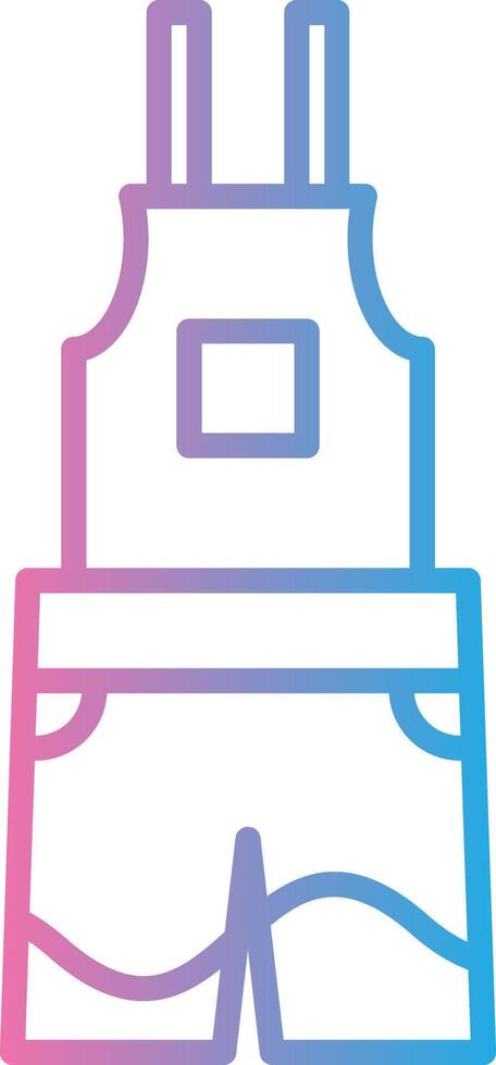 Dungarees Line Gradient Icon Design vector