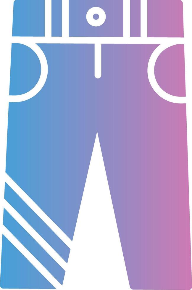 Jean Glyph Gradient Icon Design vector