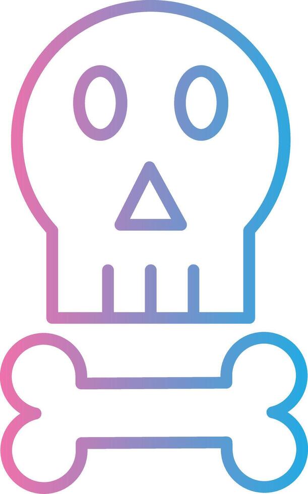 Skull Line Gradient Icon Design vector