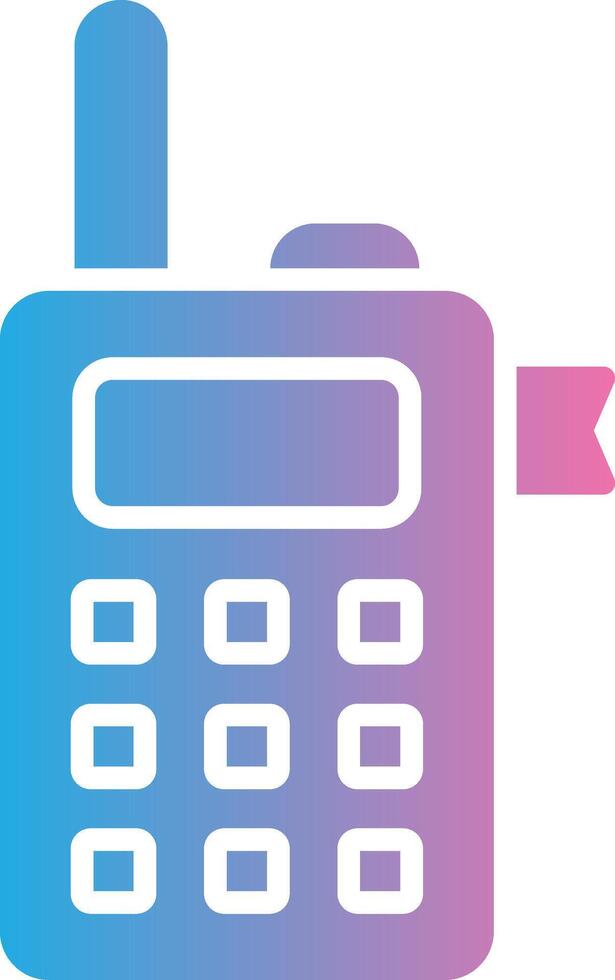 Walkie Talkie Glyph Gradient Icon Design vector