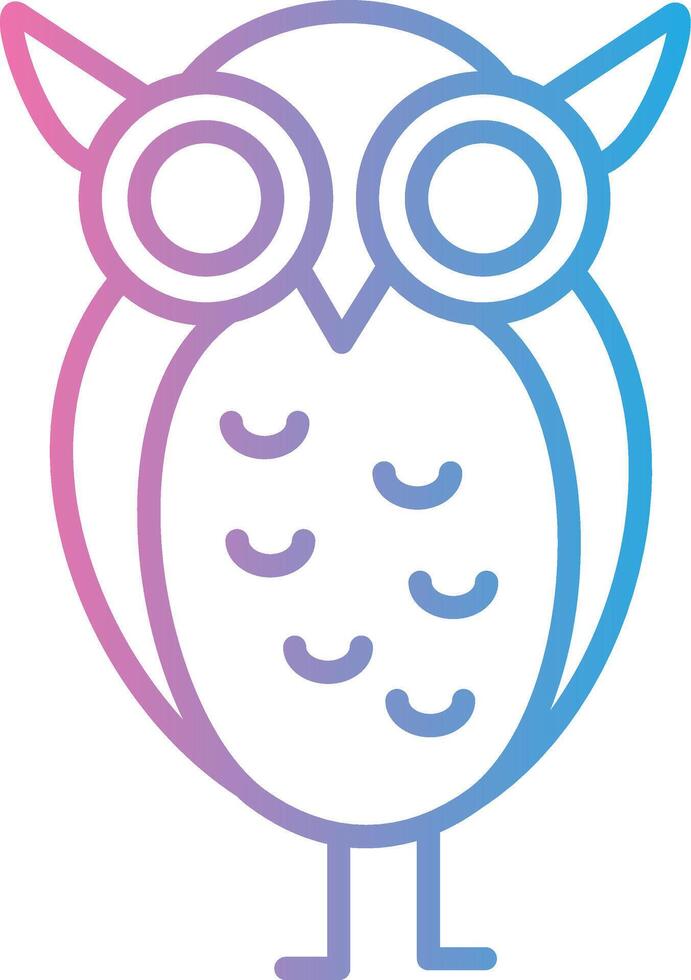 Owl Line Gradient Icon Design vector