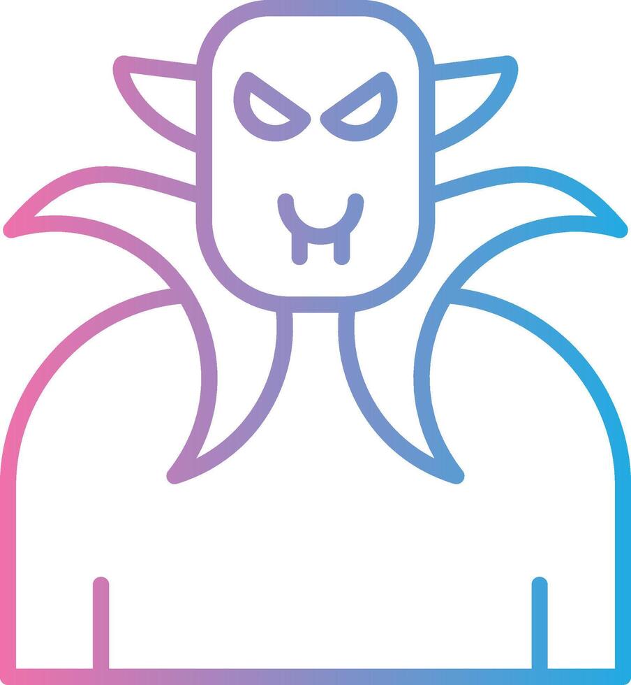 Dracula Line Gradient Icon Design vector