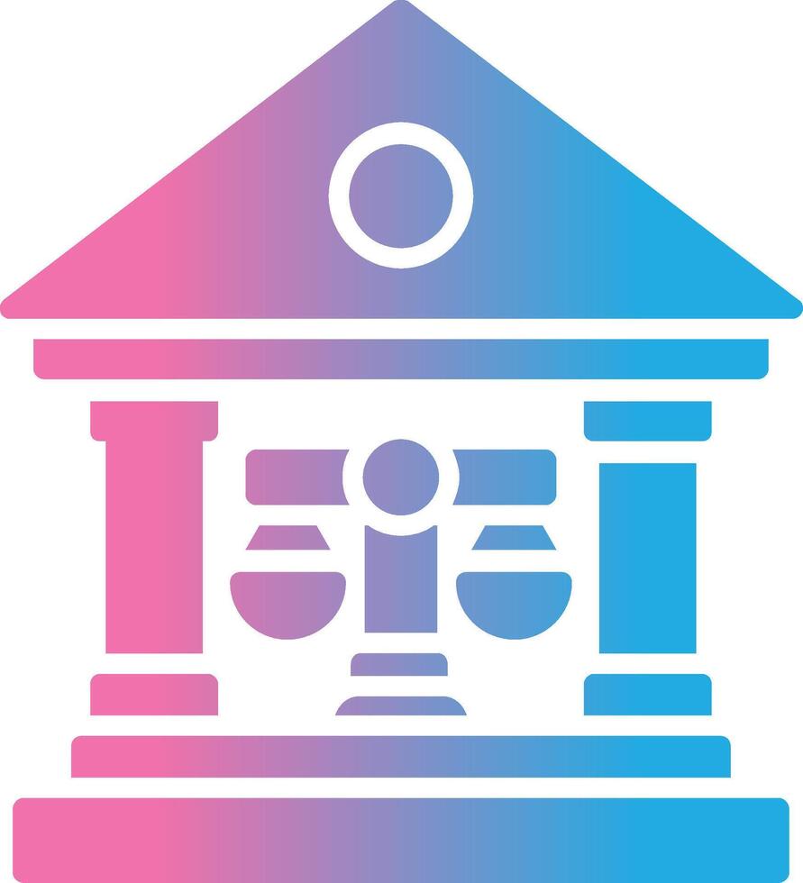 Court Glyph Gradient Icon Design vector