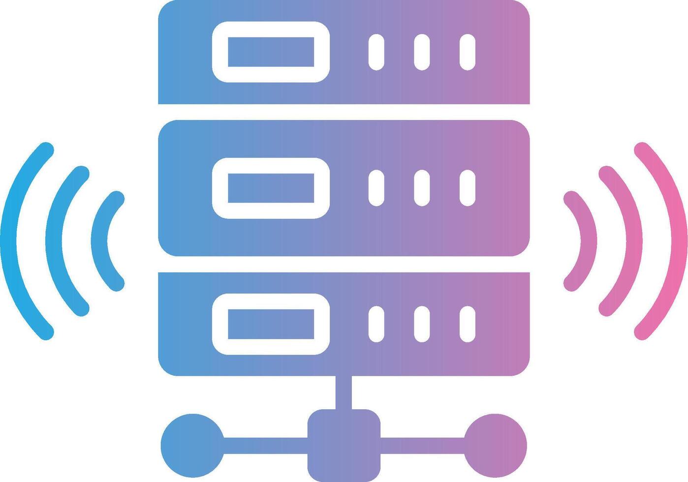 Wireless Database Glyph Gradient Icon Design vector