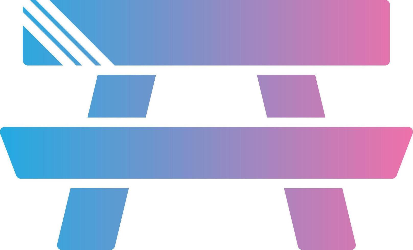 Picnic Table Glyph Gradient Icon Design vector