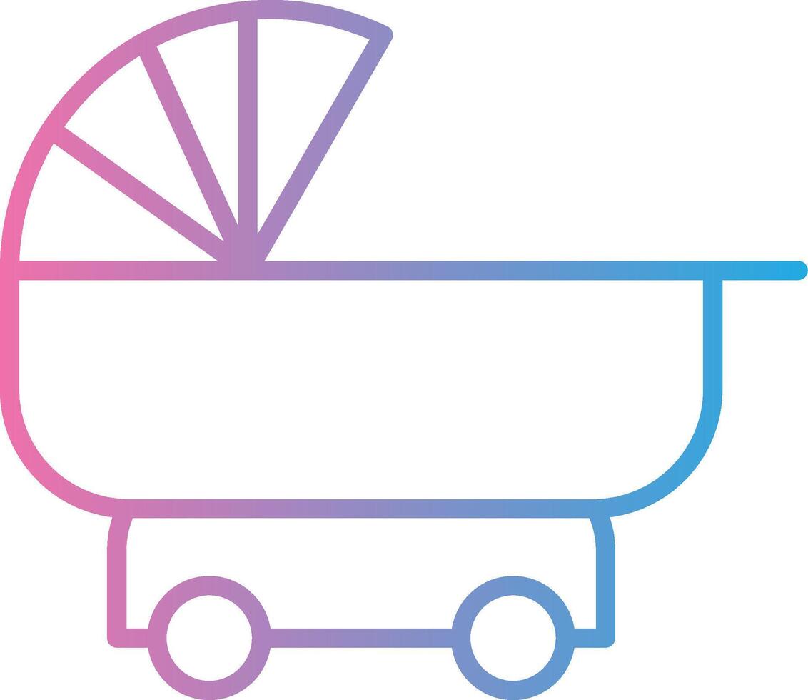 Pram Line Gradient Icon Design vector