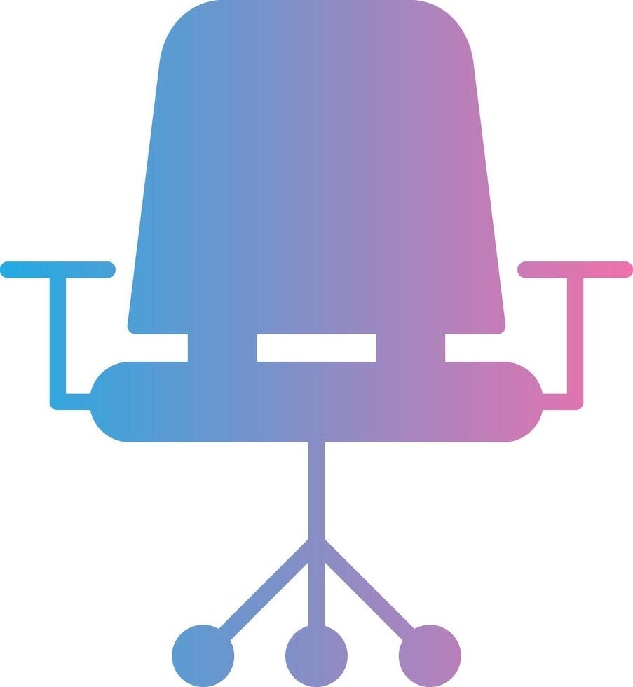 Chair Glyph Gradient Icon Design vector