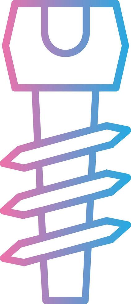 Screw Line Gradient Icon Design vector