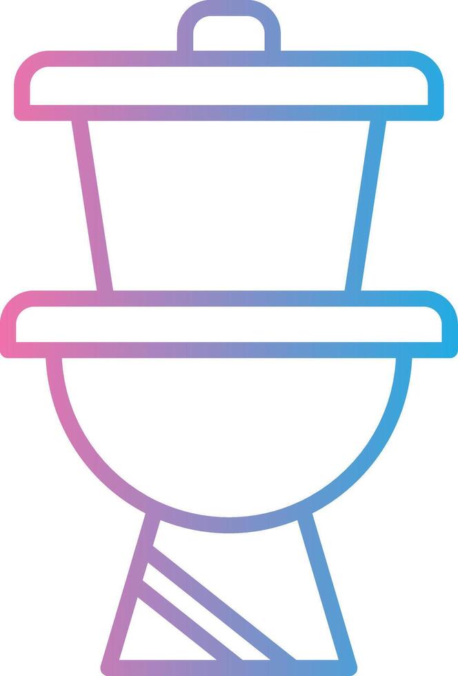 baño línea degradado icono diseño vector