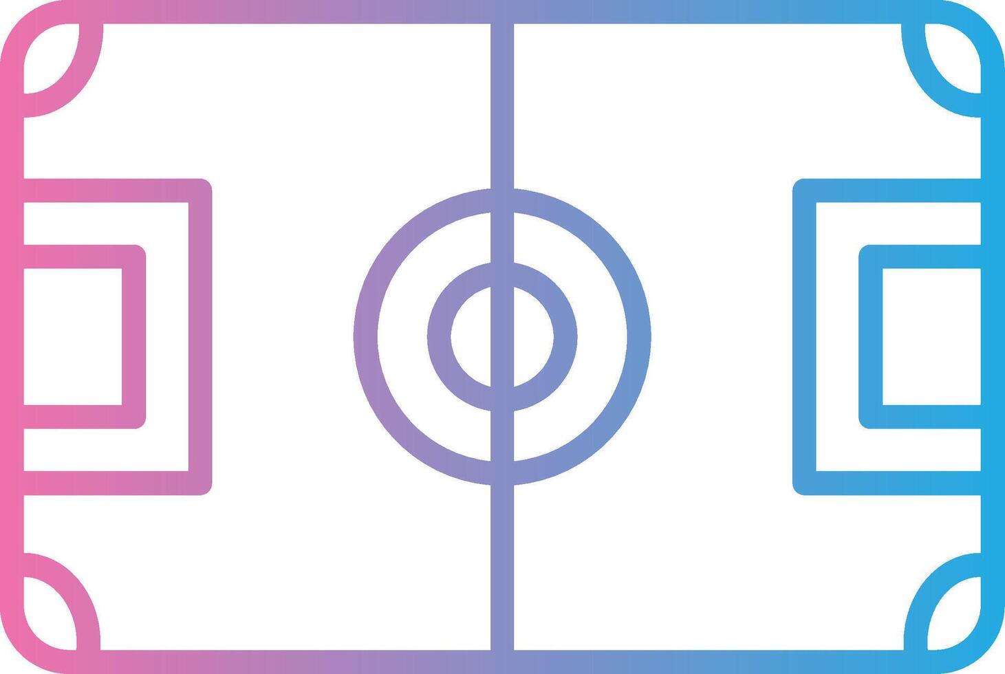 Football Field Line Gradient Icon Design vector